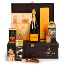 Godiva Luxurious Large Croco Hamper & Veuve Clicquot