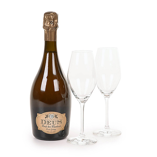 DeuS Brut Des Flanders Cuvee Prestige & Glasses