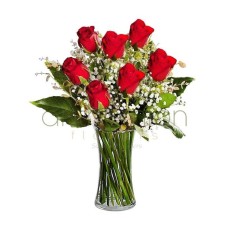 Bouquet of 7 red roses