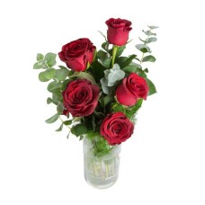 Bouquet of 5 red roses
