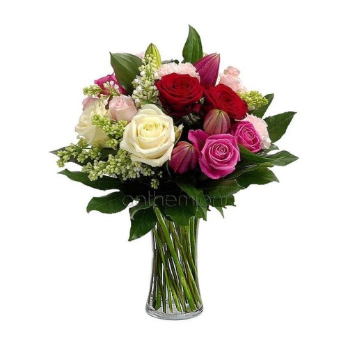 Classic roses with lilies (Basic)