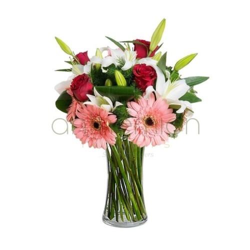 Markella with gerberas and lilies (Basic)