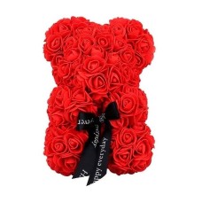 Artificial Rose teddy bear 25cm/7.6"