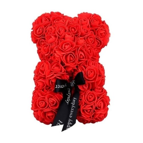 Artificial Rose teddy bear 25cm/7.6
