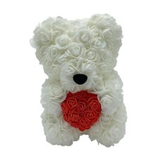 White teddy bear with red heart 25 ÎµÎº.