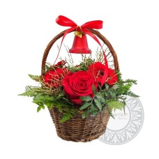 Festive basket of flowers