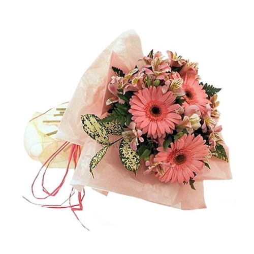 Pink alstromerias and gerberas (Basic)