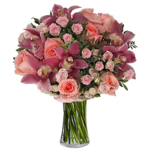Pink roses and orchids (Basic)