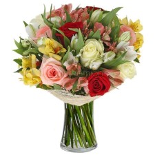 Colorful alstromerias and roses (Basic)