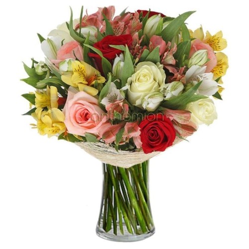 Colorful alstromerias and roses (Basic)