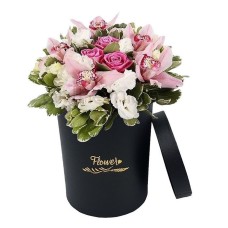 Stunning arrangement in chic tall floral box (Basic)