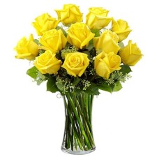 Bouquet of 12 yellow roses (Basic)