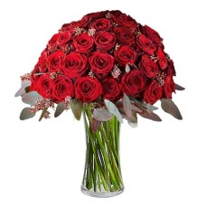 Stunning love with 60 red roses
