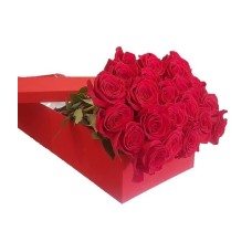 24 red roses in gift box