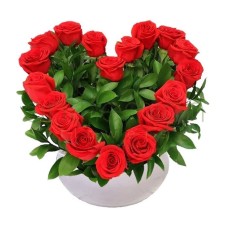 Love heart with roses