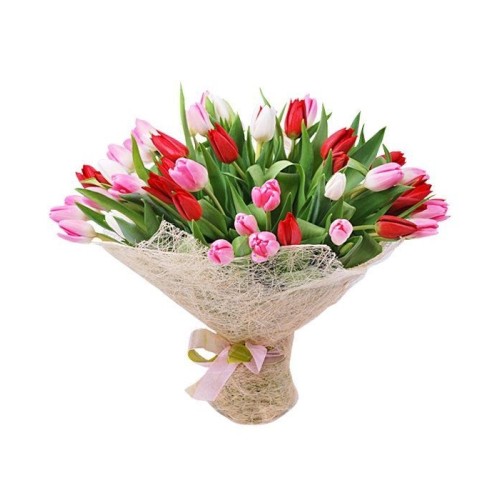 Assorted tulips bouquet