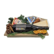 Cheese platter with white dry wine