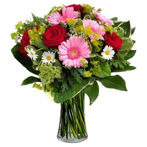 Magical Bouquet with gerberas and roses (Basic)