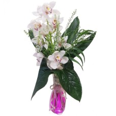 Elegant White Orchid In Vase (large)