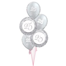 Silver 25th Anniversary Bouquet