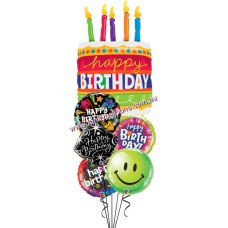 Birthday Cake Mega Balloon Bouquet