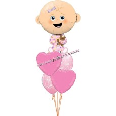 Cute Baby Girl Balloon Bouquet