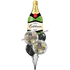 Elegant Champagne Bottle Congratulations Bouquet