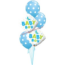 Baby Boy Dragonfly and Dots Bouquet