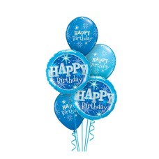 Electric Blue Happy Birthday Bouquet