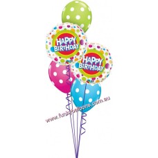 Colourful Dots Happy Birthday Bouquet