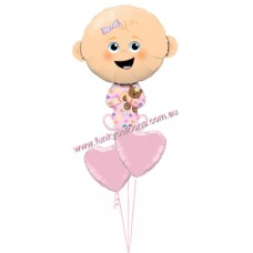 Cute Baby Girl Hearts Bouquet