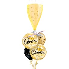Elegant Sparkles Cheers Champagne Glass Bouquet