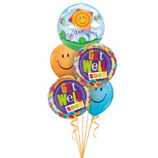 Get Well Soon Smiley Kite Bouquet