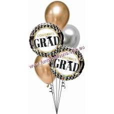 Gold + Black Patterns Congratulations Graduation Bouquet