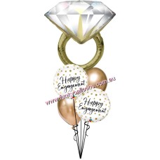 Golden Engagement Ring Bouquet