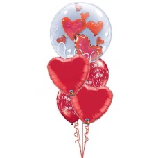 I Love You Hearts Double Bubble Bouquet