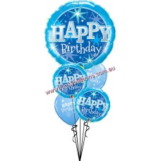 Mega Sparkling Blue Birthday Bouquet