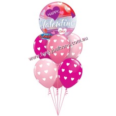 Pink Hearts Happy Valentines Bouquet
