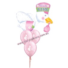Bundle of Joy Pink Stork Baby Bouquet