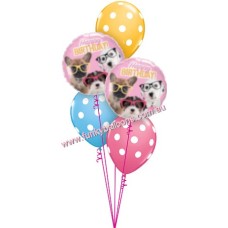 Puppies With Eyeglasses Birthday Bouquet
