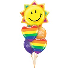 Rainbow Birthday Sun Bouquet