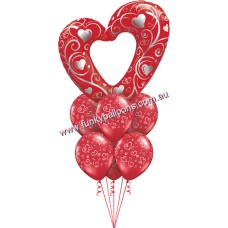 Red Hot Love Filigree Bouquet