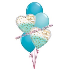 Teal + Gold Watercolour Mothers Day Bouquet