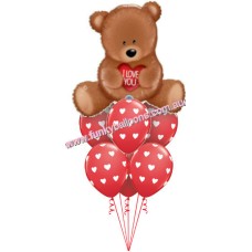 Teddy Bear Love Balloon Bouquet