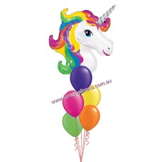 Rainbow Unicorn Balloon Bouquet