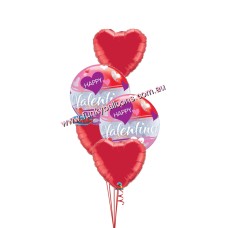 Valentine's Bubbles + Hearts Bouquet