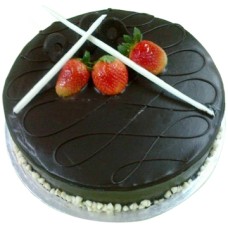 Chocolate Cheese Delight (1 KG Cake With 6 Stalks Rose)