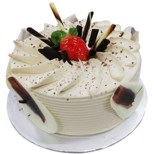 Coffee Delight with Flower Hand Bouquet (0.5kg cake with 6 stalk (Carnations OR Roses))