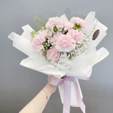 Mothers Day Bouquet 10 (20 stalks pink carnations)