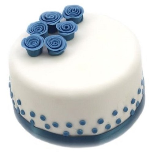 Blue Rose Cake (8 Inch Blue Rose Cake)